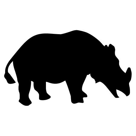 Rhino eating Iron on Transfer